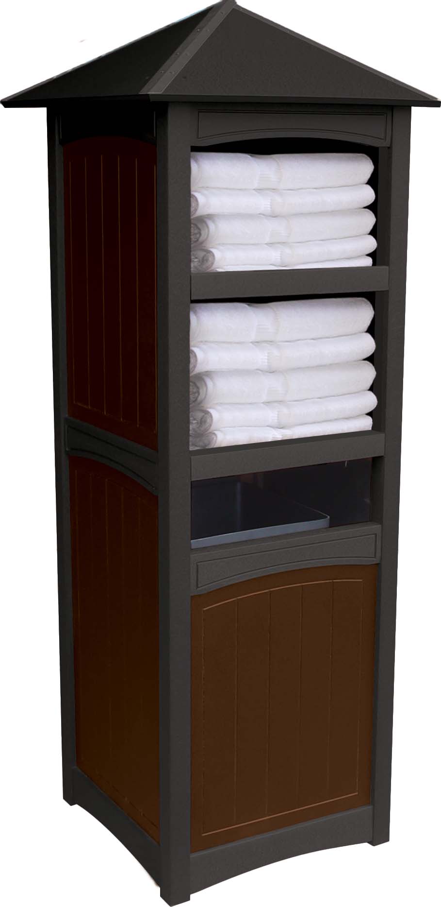 easycare emerald towel station with roof with tudor brown panels