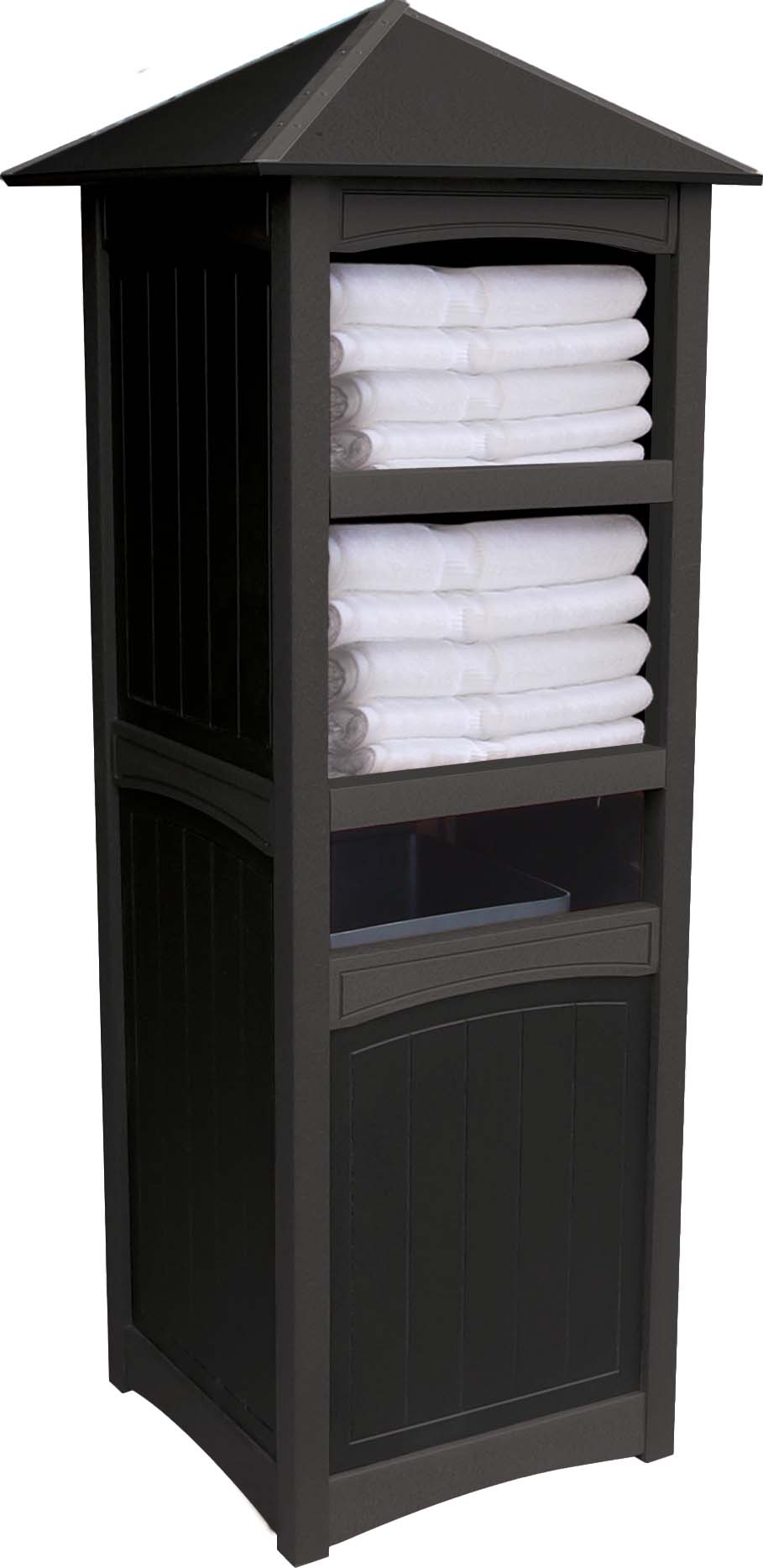 easycare emerald towel station with roof with black