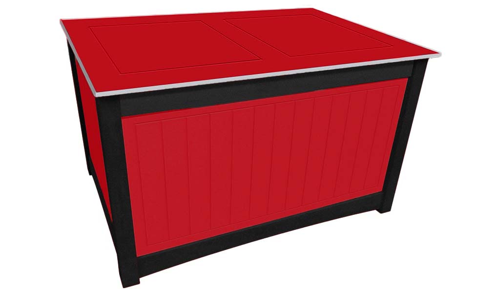 easycare hunter storage chest with red panels