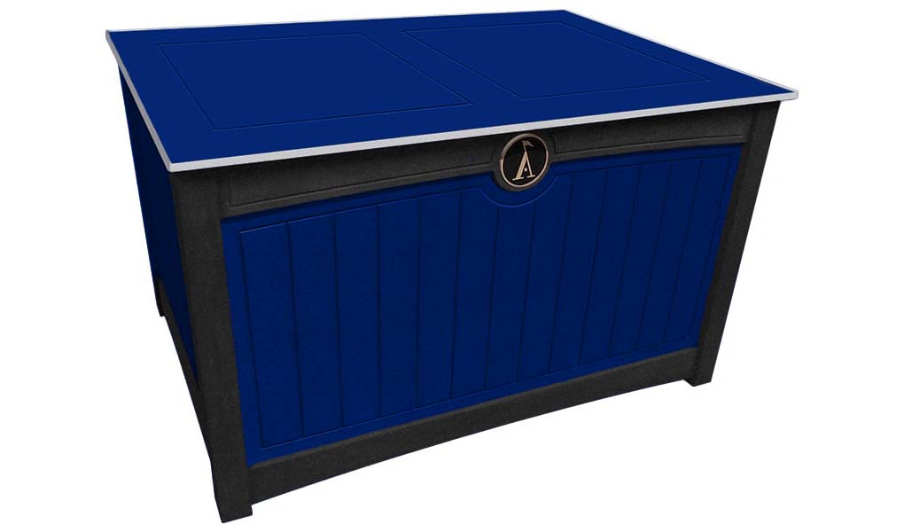 easycare emerald storage chest with patriot blue panels