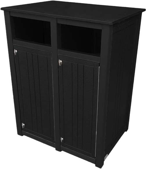 easycare hunter double 23 gallon square recycling bin with black