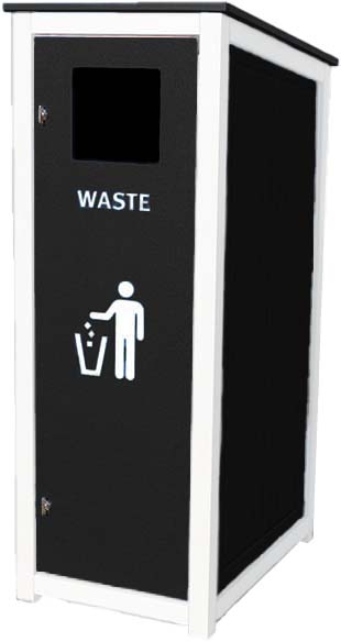 easycare spruce 23 gallon square recycling bin with white frame