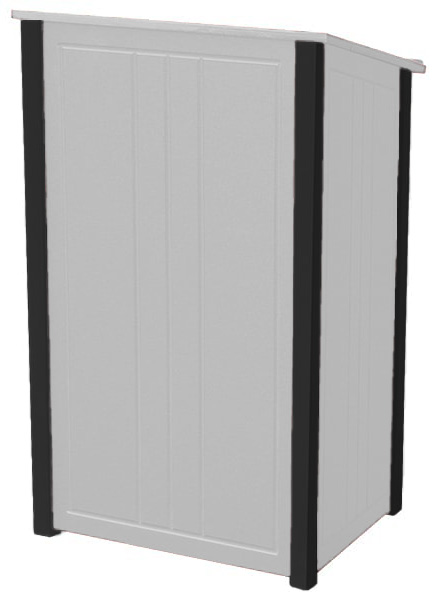 easycare brunswick podium and hosting station with white panels