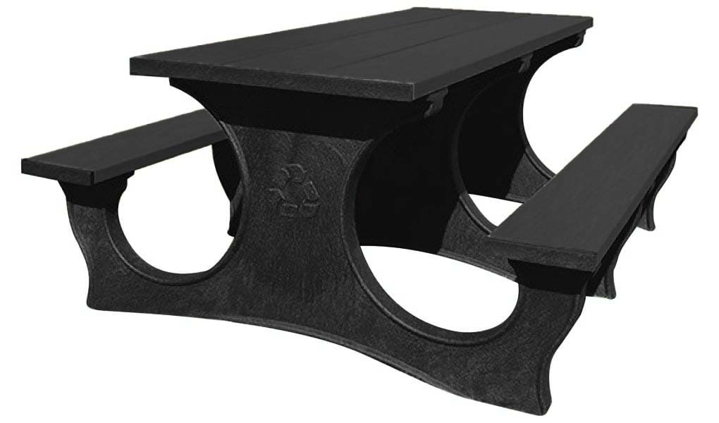 easycare 6 foot easy access picnic table with black