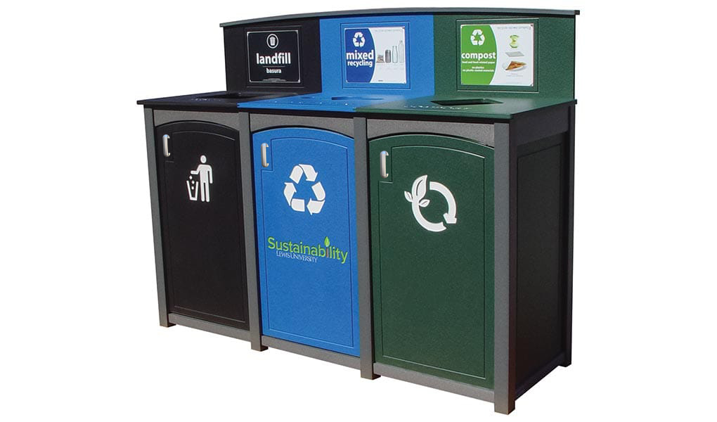 color coded lids custom recycling bins