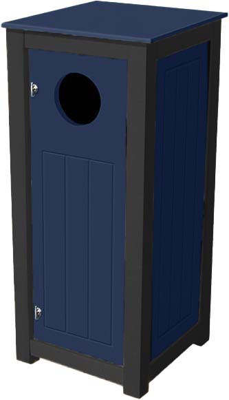 easycare hunter 12 gallon square recycling bin with patriot blue panels
