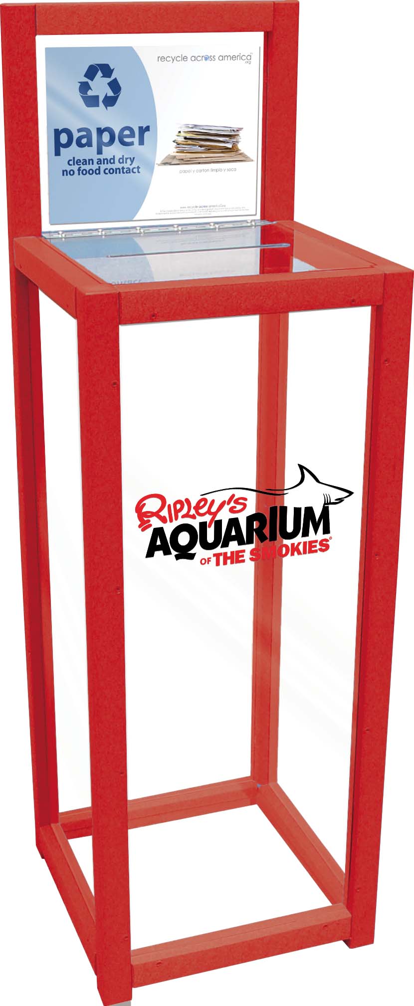 easycare spruce map recycle bin with red frame