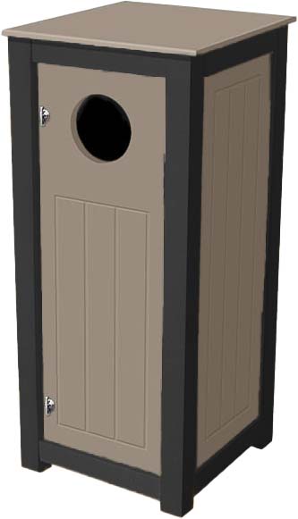 easycare hunter 12 gallon square recycling bin with weatherwood panels
