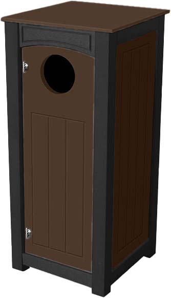 easycare emerald 12 gallon square recycling bin with tudor brown panels