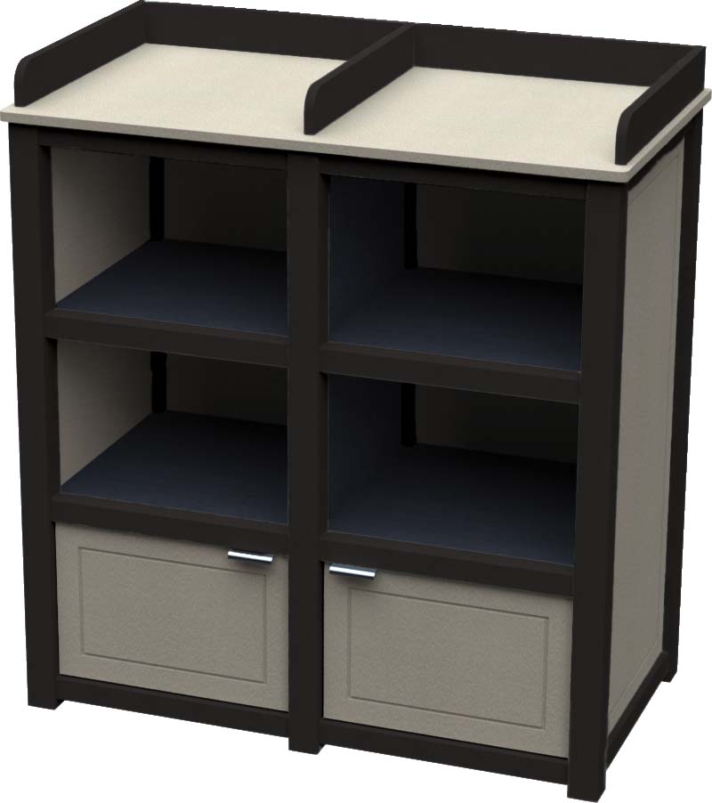 easycare hunter double bussing station with weatherwood panels