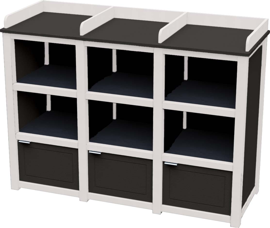 easycare hunter triple bussing station with white frame