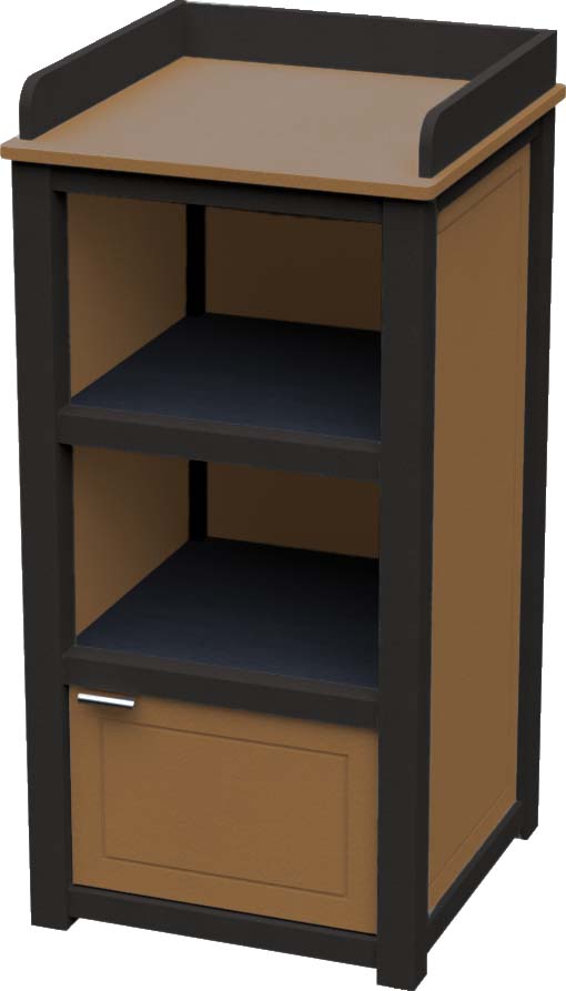 easycare hunter bussing station with cedar panels