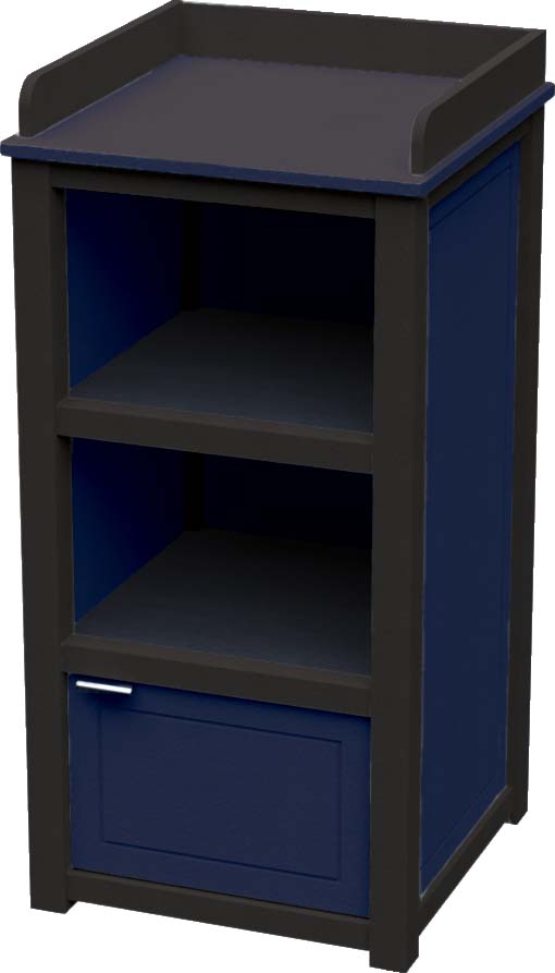 easycare hunter bussing station with patriot blue panels
