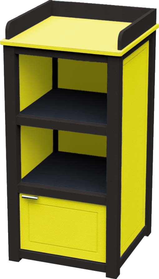 easycare hunter bussing station with yellow panels