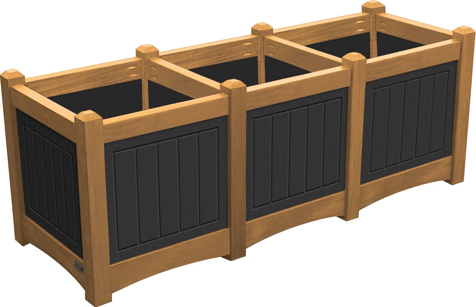 easycare hunter triple planter with cedar frame