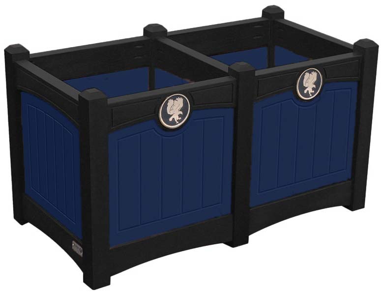 easycare emerald double planter with patriot blue panels