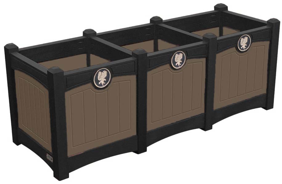 easycare emerald triple planter with weatherwood panels