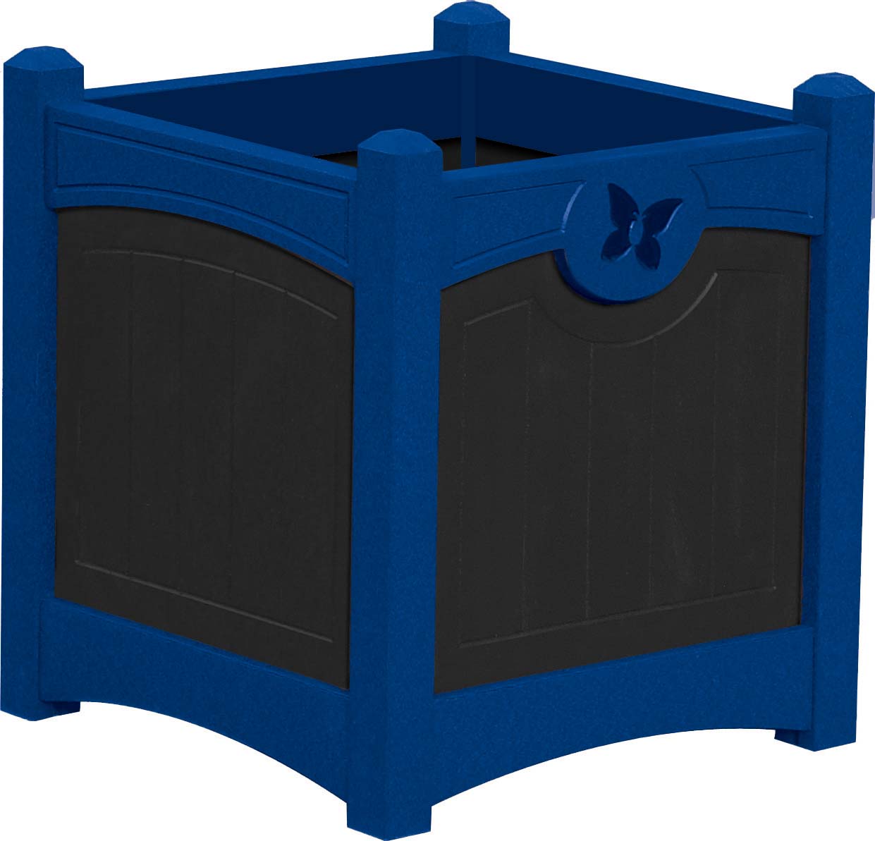 easycare emerald planter with blue frame