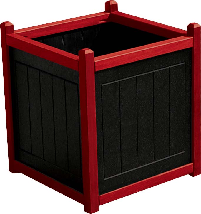 easycare spruce planter with red frame