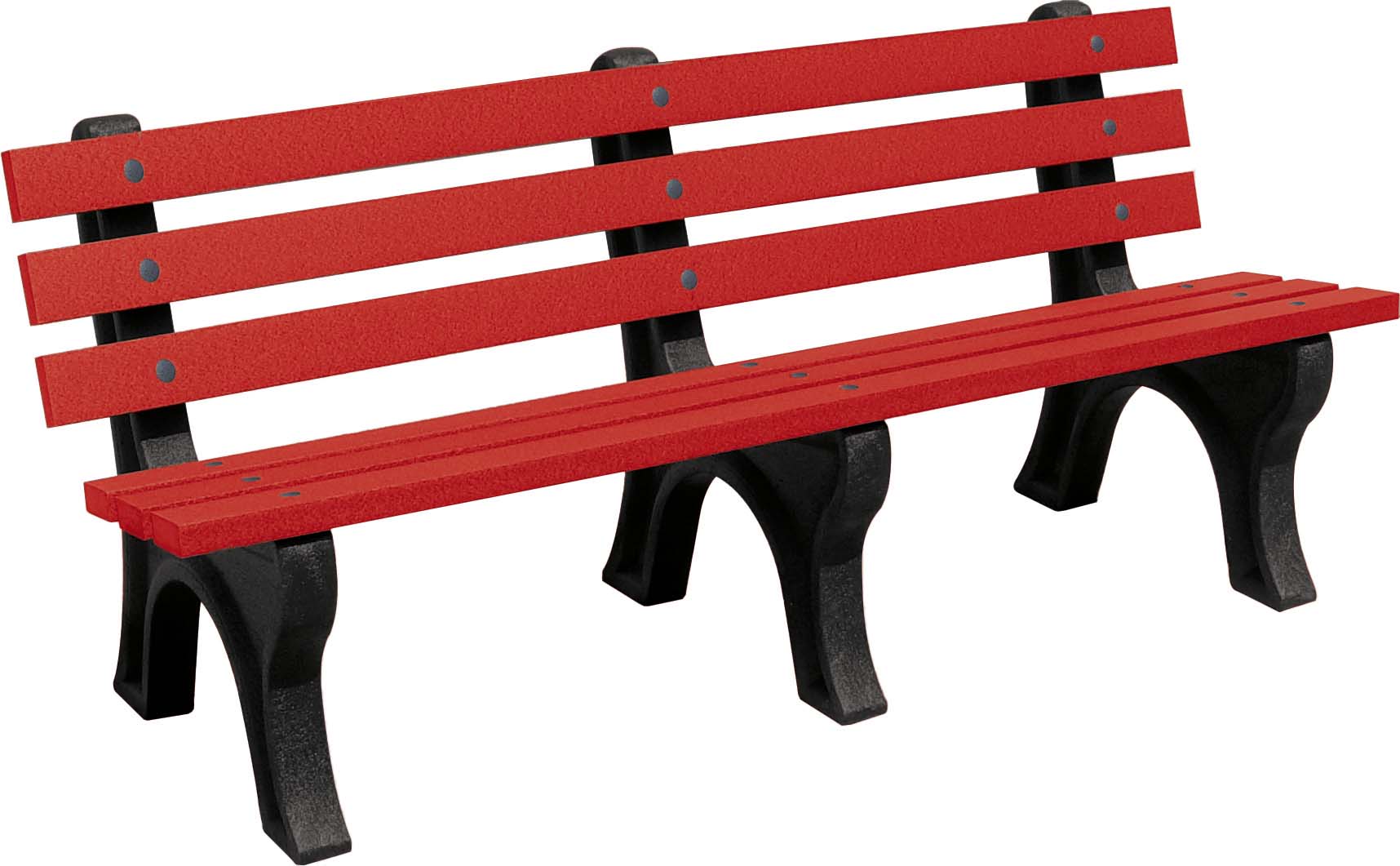 easycare park style bench with red panels