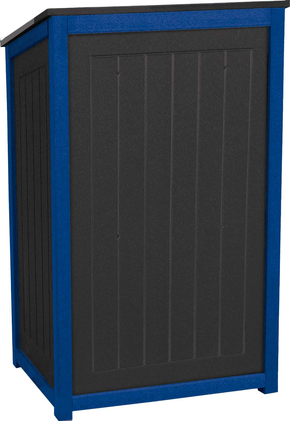 easycare spruce podium and hosting station with blue frame