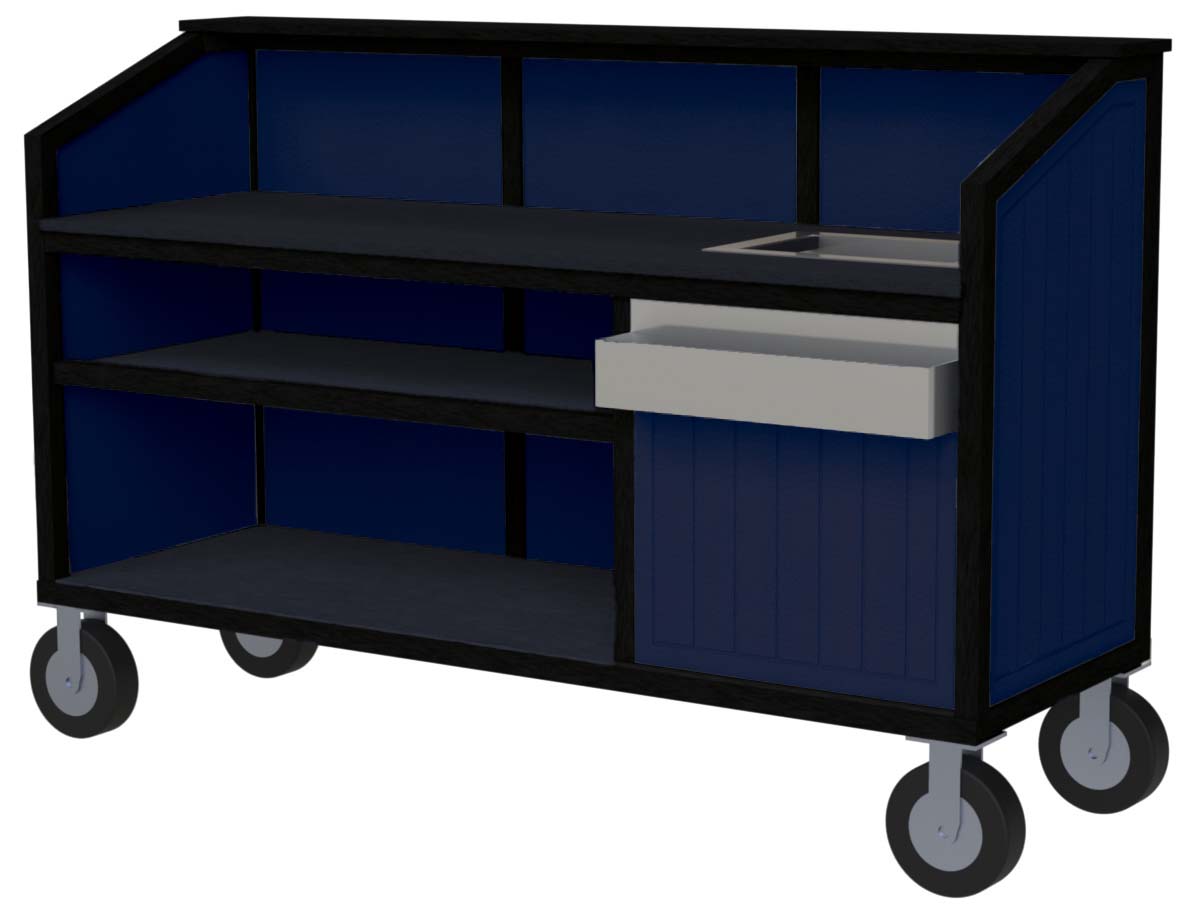 easycare 72 inch portable bar with patriot blue panels