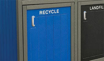 polygon restrictive opening on recycling bin