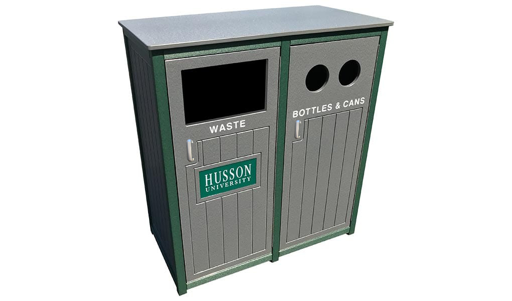 custom front load recycling bins