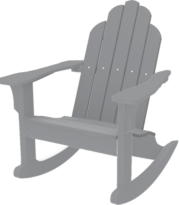 easycare classic adirondack chair with light gray frame