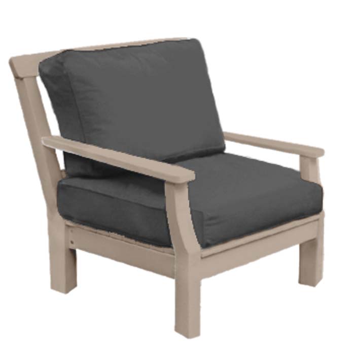 easycare nantucket lounge chair with weatherwood frame