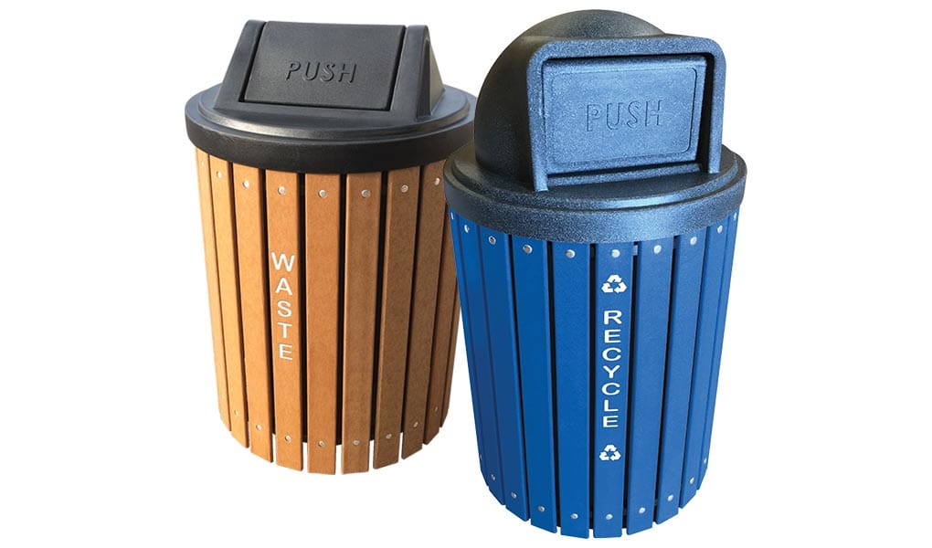 viridian series custom recycling bins